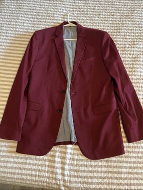 Express Men's Maroon Sport Coat Blazer